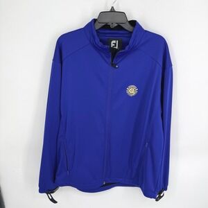 FootJoy Softshell Golf Jacket Mens‎ Lg Blue Greenbrier Country Club Full Zip
